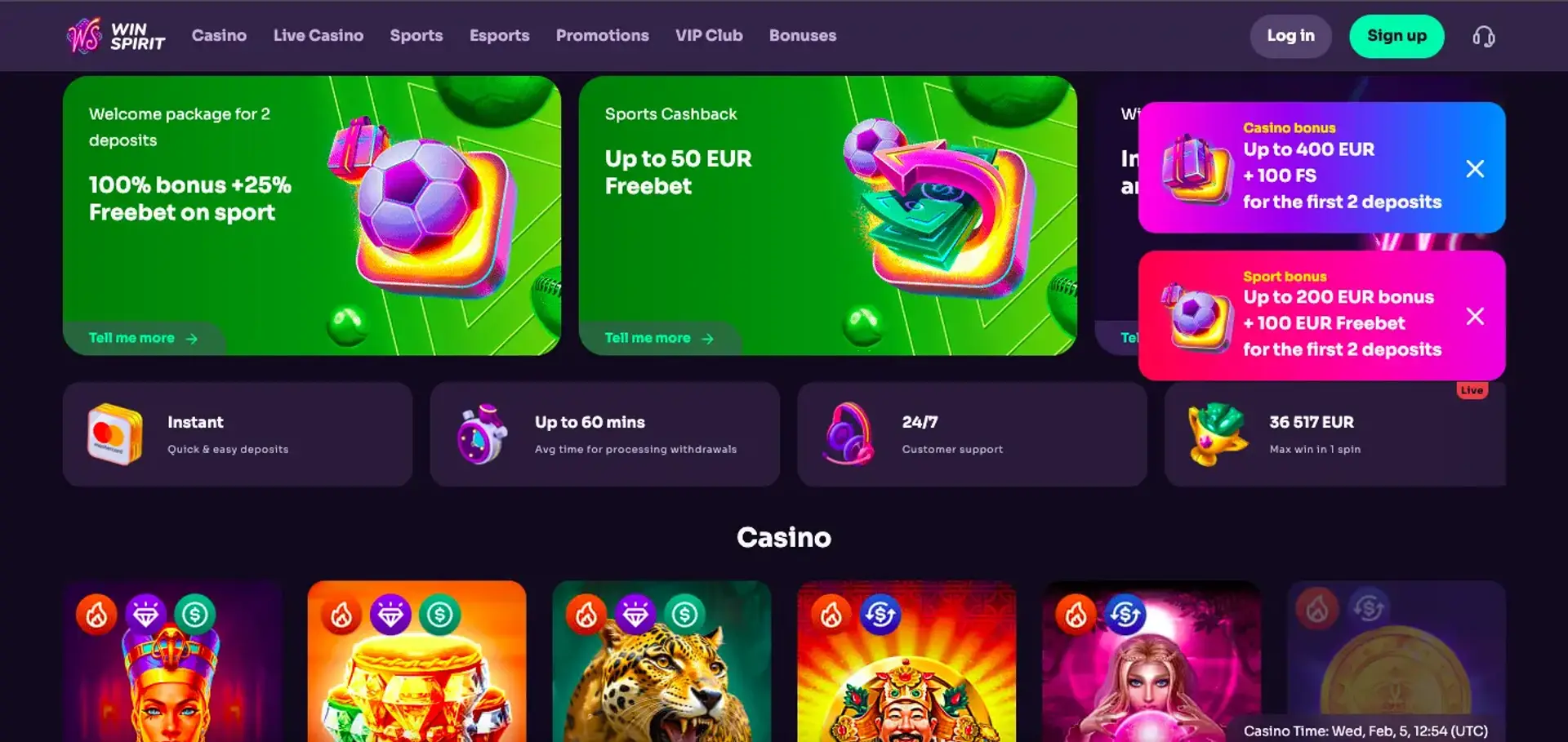 WinSpirit Casino – Benvenuto nel Gioco